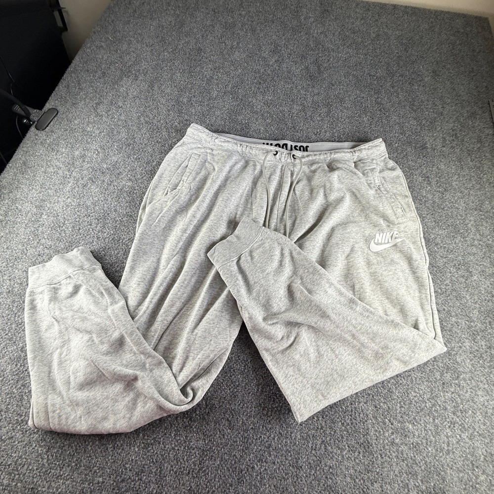 Nike Mens Joggers Heather Gray French Terry Sweatpants 2X Futura Logo 1158